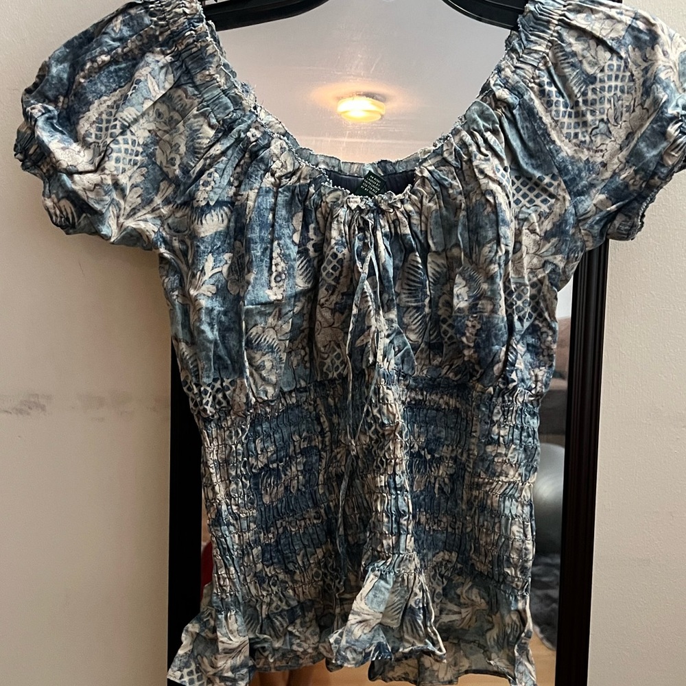 Lauren Ralph Lauren smocked top